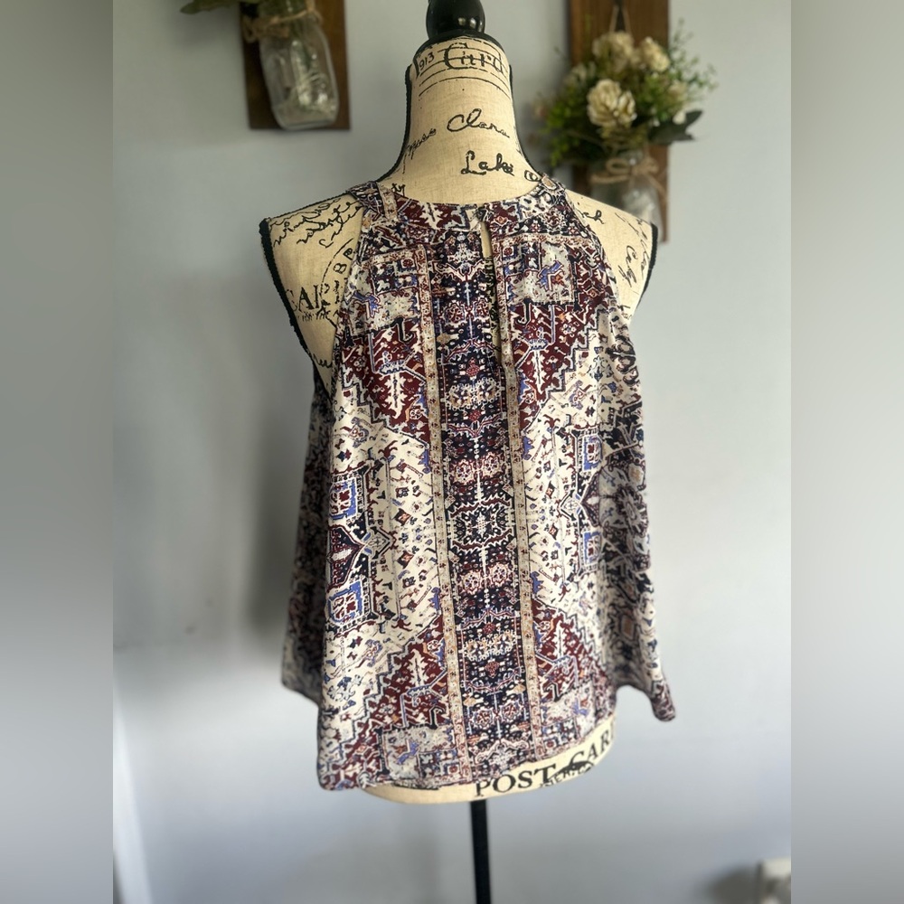 Miss me blouse beaded bohemian tank Gypsy hippie western art to‎ wear top - Picture 6 of 11